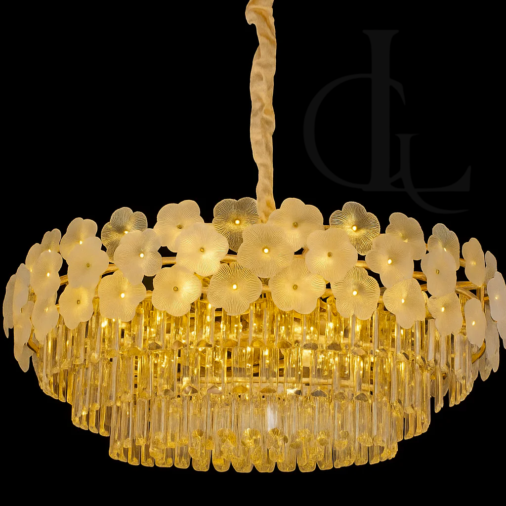 Petals Aglow (Glass, Clear) Chandelier